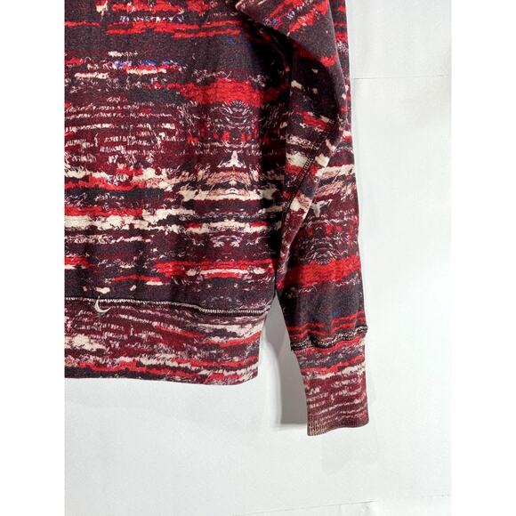 ISABEL MARANT FOR H&M Women's Red Printed Crewneck Pullover Sweater SZ 4 - Picture 8 of 13